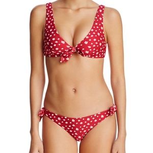 MINKPINK Rare red and white flower girl bikini